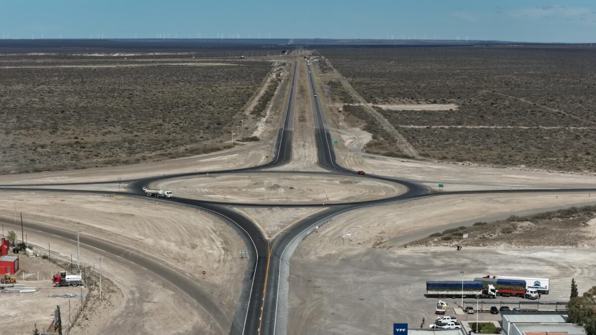Ruta 3: habilitan la rotonda de acceso norte a Puerto Madryn y queda completa la doble trocha hasta Trelew